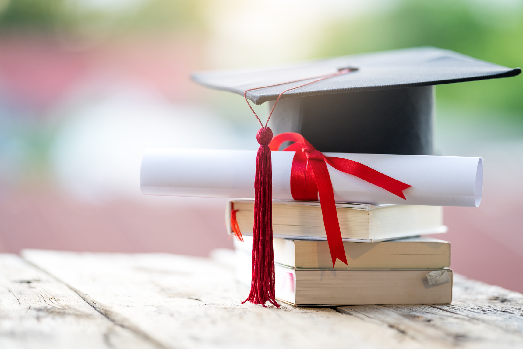 Graduate Cap, Diploma, and Books